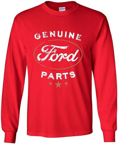 تي شيرت أصلي طويل الأكمام من Ford Parts يحمل شعار Ford المتعثر in Kuwait
