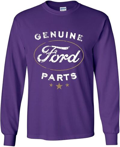 تي شيرت أصلي طويل الأكمام من Ford Parts يحمل شعار Ford المتعثر in Kuwait