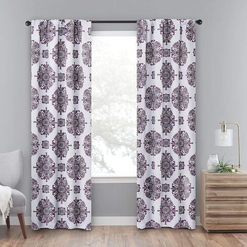 Eclipse 37" x 84" Insulated Darkening Single Panel Rod Pocket Window Treatment Living Room, 37 in x 84 in, Navy in Saudi Arabia
