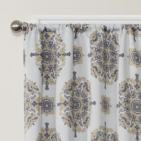 Eclipse 37" x 84" Insulated Darkening Single Panel Rod Pocket Window Treatment Living Room, 37 in x 84 in, Navy in Saudi Arabia