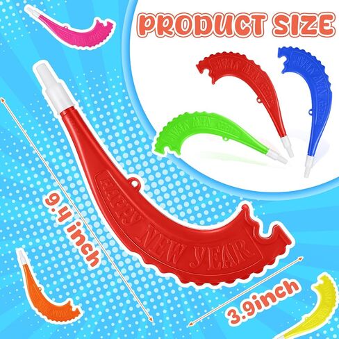 8 Pieces Plastic Shofar Horn Rosh Hashanah Horns Toys Gifts Rosh Hashanah Decorations Noisemakers Horns Instruments Decorative Shofar for Joyful Parties, New Year (Colorful) in Saudi Arabia
