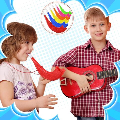 8 Pieces Plastic Shofar Horn Rosh Hashanah Horns Toys Gifts Rosh Hashanah Decorations Noisemakers Horns Instruments Decorative Shofar for Joyful Parties, New Year (Colorful) in Saudi Arabia