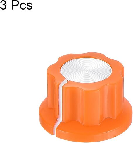 MECCANIXITY 3Pcs Potentiometer Knob Fit 1/4" Shaft Pots, Set Screw Brass Insert, Transparent Volume Controller Rotary Knobs for Guitar Effect Pedal Replacement in Saudi Arabia