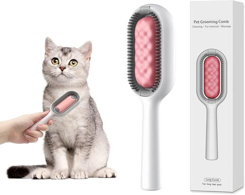 فرشاة سيشي للكلاب، مشط للعناية بالقطط، فرشاة تنظيف ذاتية للقطط والكلاب، أداة فرشاة للعناية بالحيوانات الأليفة، تزيل بلطف الطبقة السفلية السائبة، فرشاة لتنعيم الشعر المتشابك للحيوانات الأليفة (أزرق) in Kuwait