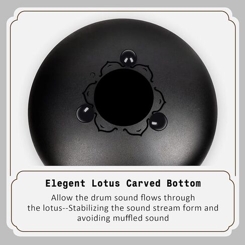 INMAKER Steel Tongue Drum 13 Note 12.5 Inch C-Key Hand Pan Percussion Instrument with Mallet Music Book for Adult Kid Musical Education Yoga in Kuwait