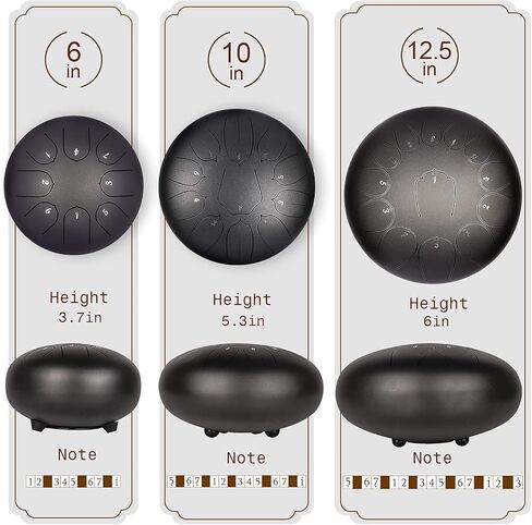 INMAKER Steel Tongue Drum 13 Note 12.5 Inch C-Key Hand Pan Percussion Instrument with Mallet Music Book for Adult Kid Musical Education Yoga in Kuwait