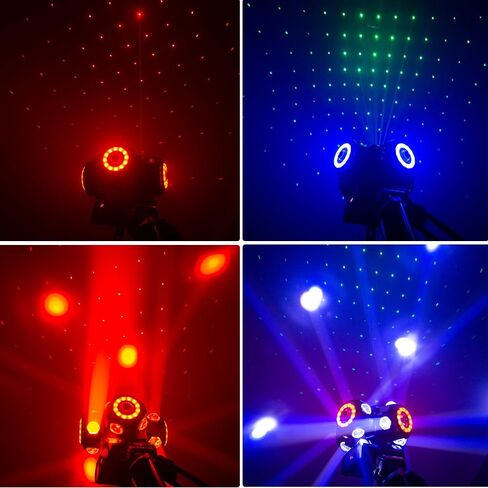 4Head Moving Disco Lights W/ 16Light Strips RGBW LED Rotating Beam Stage Lights Spotlight Event Lights W/DMX & Sound Control, for DJ KTV Disco Party Wedding Concert Halloween Christmas Festivals in Saudi Arabia