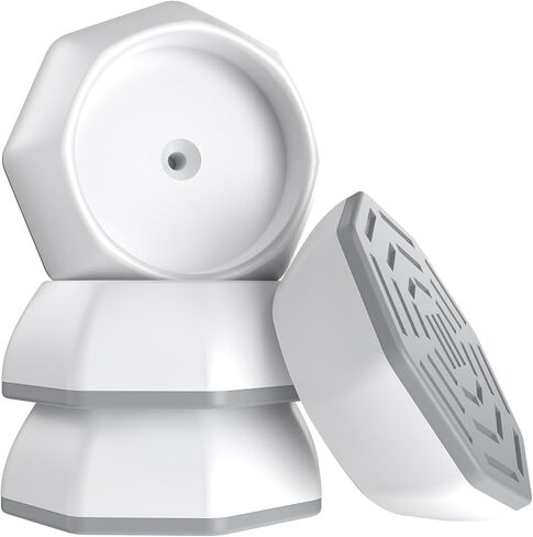 ICERO Baby Gate Wall Protector - Protect Walls & Doorways from Pet & Dog Gates - Pressure Mounted Gates Work on Stairs - Gates Wall Cups - 4 Pack - White in Saudi Arabia
