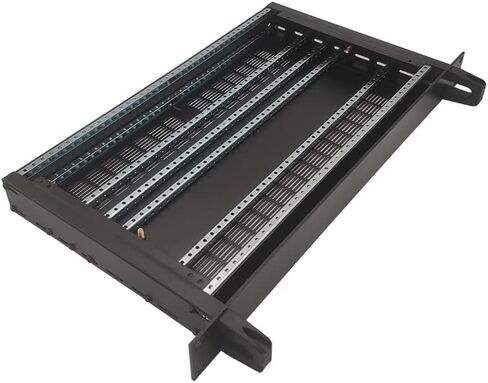 DIY فولاذ قوي متعدد الأغراض مع مقبض إلكتروني مستقل أو حامل حامل مقاس 19 بوصة 1U-D1 حزمة مسطحة مع 4 قضبان تثبيت متضمنة. in Kuwait