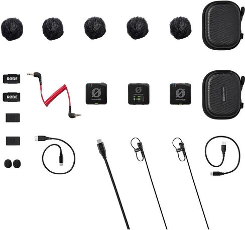 نظام ميكروفون لاسلكي Rode Wireless PRO بمشبك لشخصين/مسجل مع حزمة Lavaliers (2.4 جيجا هرتز) مع منظف الميكروفون GLS-104 in Saudi Arabia