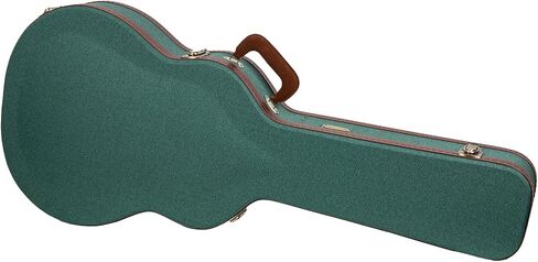 Crossrock Master Series-Wooden 335 Style 6-string Semi-Hollow Electric Guitar Case-Security Lock, Genuine Leather Handle, Reinforced Hardware, Storage Space-Malachite Blue Tweed(CRW720SAMB) in Saudi Arabia