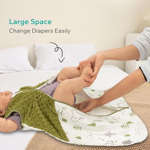 Baby Sleep Sack, 1.5 Tog Cotton Sleep Sack 0-6 months Baby Wearable Blanket with 2-Way Zipper, Blue in Kuwait