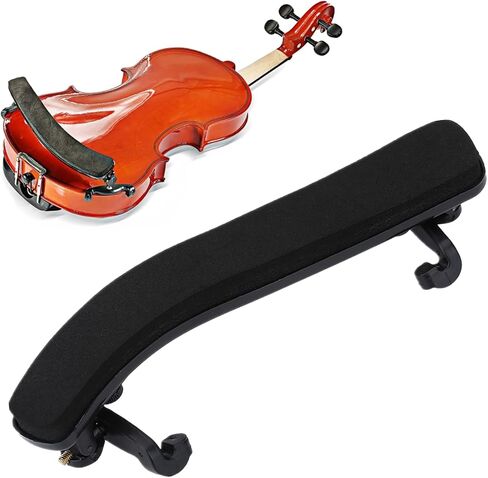 Dioche Violin Shoulder Rest for 3/4 4/4, Height & Angle Adjustable Comfortable Black Rubber Shoulder Rest Pad Holder, Violin universal Type Violin Parts in Saudi Arabia