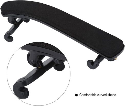 Dioche Violin Shoulder Rest for 3/4 4/4, Height & Angle Adjustable Comfortable Black Rubber Shoulder Rest Pad Holder, Violin universal Type Violin Parts in Saudi Arabia