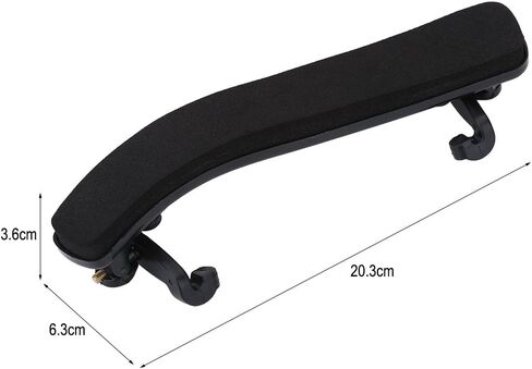 Dioche Violin Shoulder Rest for 3/4 4/4, Height & Angle Adjustable Comfortable Black Rubber Shoulder Rest Pad Holder, Violin universal Type Violin Parts in Saudi Arabia