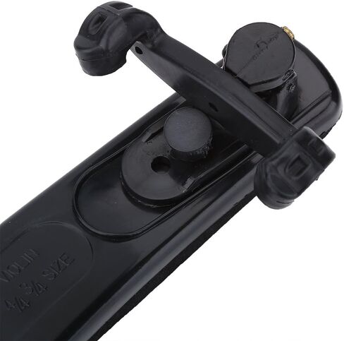 Dioche Violin Shoulder Rest for 3/4 4/4, Height & Angle Adjustable Comfortable Black Rubber Shoulder Rest Pad Holder, Violin universal Type Violin Parts in Saudi Arabia