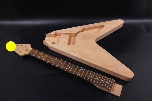 طقم جيتار جديد برقبة جيتار 22 فريت 24.75 بوصة مجموعة جيتار الماهوجني مرصعة بنقاط في لوحة خشب الورد (مرصعة بالنقاط) in Kuwait