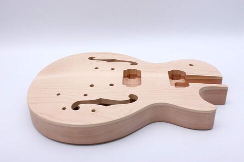 مجموعة واحدة من أدوات الجيتار غير المكتملة برقبة جيتار 22 فريت 24.75 بوصة مجموعة هيكل جيتار شبه مجوف بأسلوب جيتار ذاتي الصنع in Kuwait