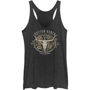 Y Yellowstone Yellowstone Dutton Ranch Floral Women's Racerback Tank Top