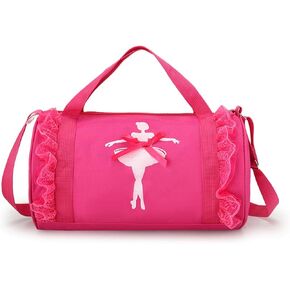 Cute Ballet Dance Backpack Tutu Dress Dance Bag Dance Bag Waterproof Small Duffle Bag Ballet Bags Gym Bag. (Pink)