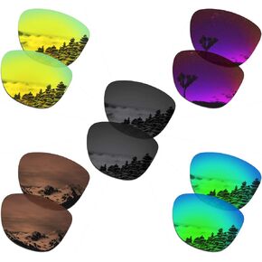 SmartVLT Set of 5 Men's Replacement Lenses for Oakley Frogskins OO9013 Sunglass Combo Pack S03