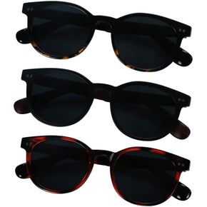 YEIN 3 Pack Sunglasses for Men and Women, UV Protection Outdoor Glasses Vintage Square Full Frame