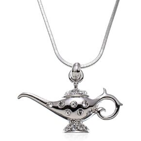 Crystal Genie Lamp Pendant Necklace