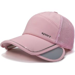 Sun Visor Hats for Men Women Retractable Brim Adjustable UV Protection Mesh Baseball Cap