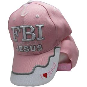 New FBI Firm Believer in Jesus Christ Christian Pink Embroidered Cap Hat by I.E.Y.Online-Store