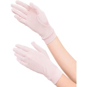 amokk Mulberry Silk Sun Protection Gloves for Women Lightweight Wrist Length Summer Gloves for Driving