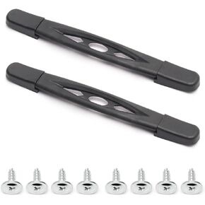 Yinpecly 2Pcs Luggage Handle Pull 10.43"x1.18" Plastic Luggage Suitcase Handle Grip Replacement 265mm x 30mm for Ordinary Suitcase Luggage, Black