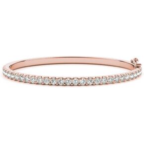 14K Yellow Gold Diamond Bangle Bracelet Value Collection