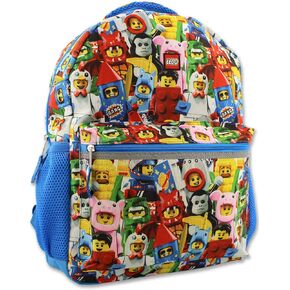 Lego Minifigures Boy's Girl's 16 Inch School Backpack (One Size, Lego Minifigures)