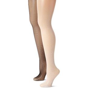 Women's 2 Pack Plus Size Spandex Seamless Fishnet Pantyhose