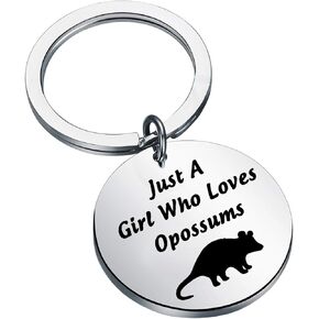 CENWA Opossum Lovers Gifts Opossum Fans Gift Just A Girl Who Loves Opossums Keychain