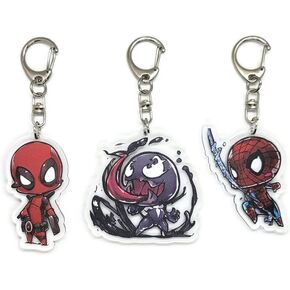 Inc. - Set of 3 Acrylic Keychain Spider-Men, Venom, Deadpool v1