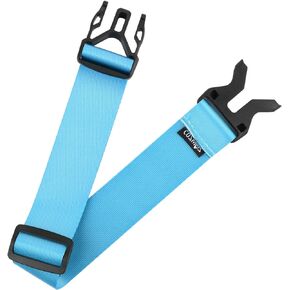 Cosmos Premium Nylon Add-A-Bag Travel Luggage Strap Belt with Quick Release Buckle (Solid Black)