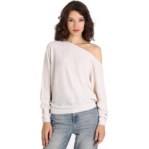 Minnie Rose Womens Long Sleeve Off The Shoulder Cashmere Pull On SweaterÊ