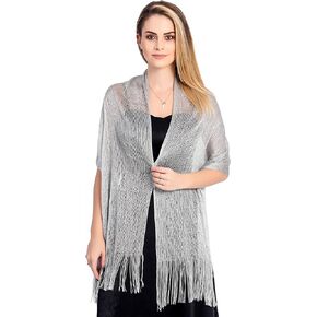 Women's Floral Scarf Tassels Shawl, Fringe Wraps for Wedding Evening Party Dresse(DDNPJ4)