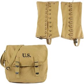 SMONT WW2 US. M1936 Gaiters and Canvas Messenger Bag
