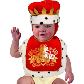 Forum Novelties Girls' Baby Costume Bib & Crown Set, Queen, One Size