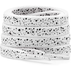 DELELE Print Flat Shoelaces for Sneakers: Colored Athletic Shoe Laces 2 Pair