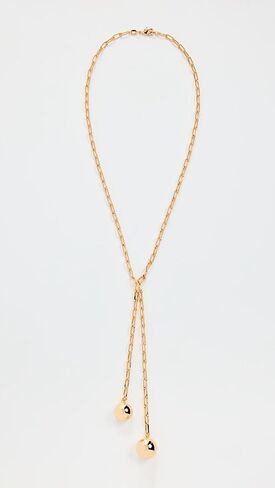 By Adina Eden Women's Double Ball Link Drop Lariat Necklace in Kuwait