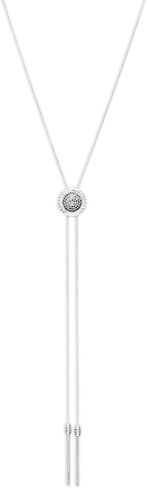 Lucky Brand Two-Tone Hematite-Pavé & Chain Tassel Reversible Lariat Necklace, 33" + 2" extender in Saudi Arabia
