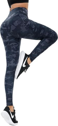 Vanzoter Yoga Pants with Pockets for Women, No See-Through High Waisted Butt Lift Workout Leggings with Tummy Control in Saudi Arabia
