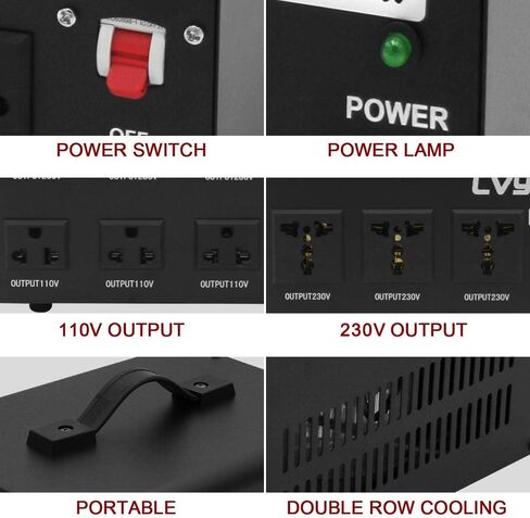 LVYUAN Voltage Transformer Converter 500 Watt Step Up/Down Convert from 110-120 Volt to 220-240 Volt and from 220-240 Volt to 110-120 Volt with US Outlet, Universal Outlet, Circuit Breaker in Saudi Arabia