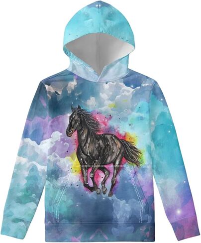 WELLFLYHOM Hoodies Pullover for Kids Teen Girls Boys Top Sweatshirt with Pocket in Saudi Arabia