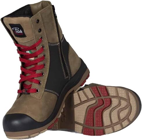P&F Workwear 8" Steel toe work boots for Women | with zipper - PF368 in Saudi Arabia