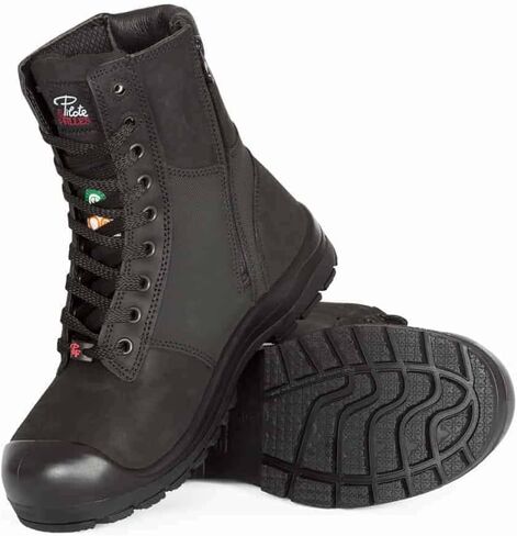 P&F Workwear 8" Steel toe work boots for Women | with zipper - PF368 in Saudi Arabia