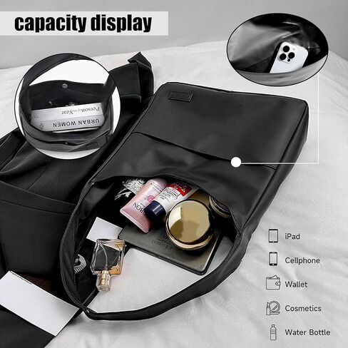 Tote Bag Women Chic Vegan Leather Hobe Bag Handbags Shoulder Bag for Work Collega Tote Bag in Saudi Arabia